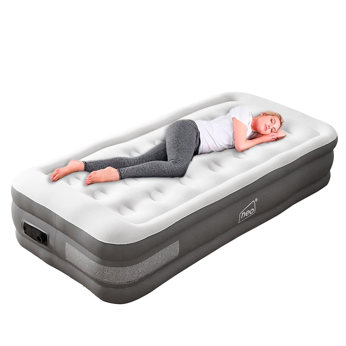 Neo Single Inflatable Air Bed with Built-in Electric Pump